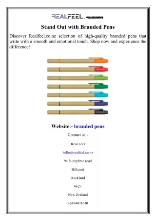 stand out with branded pens