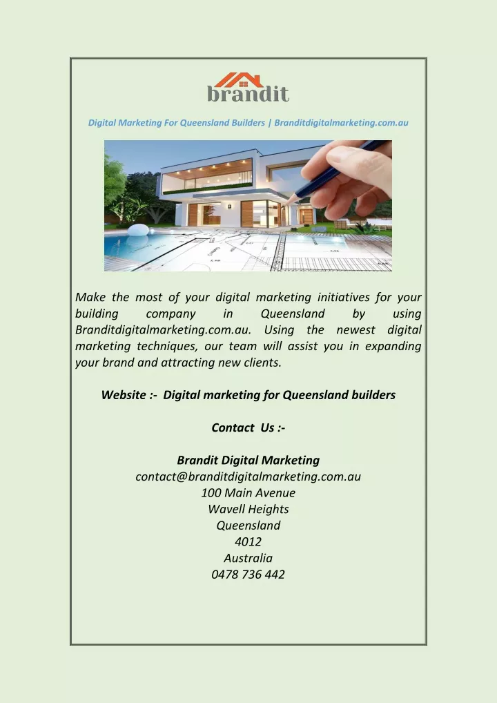 digital marketing for queensland builders