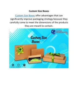 custom size boxes