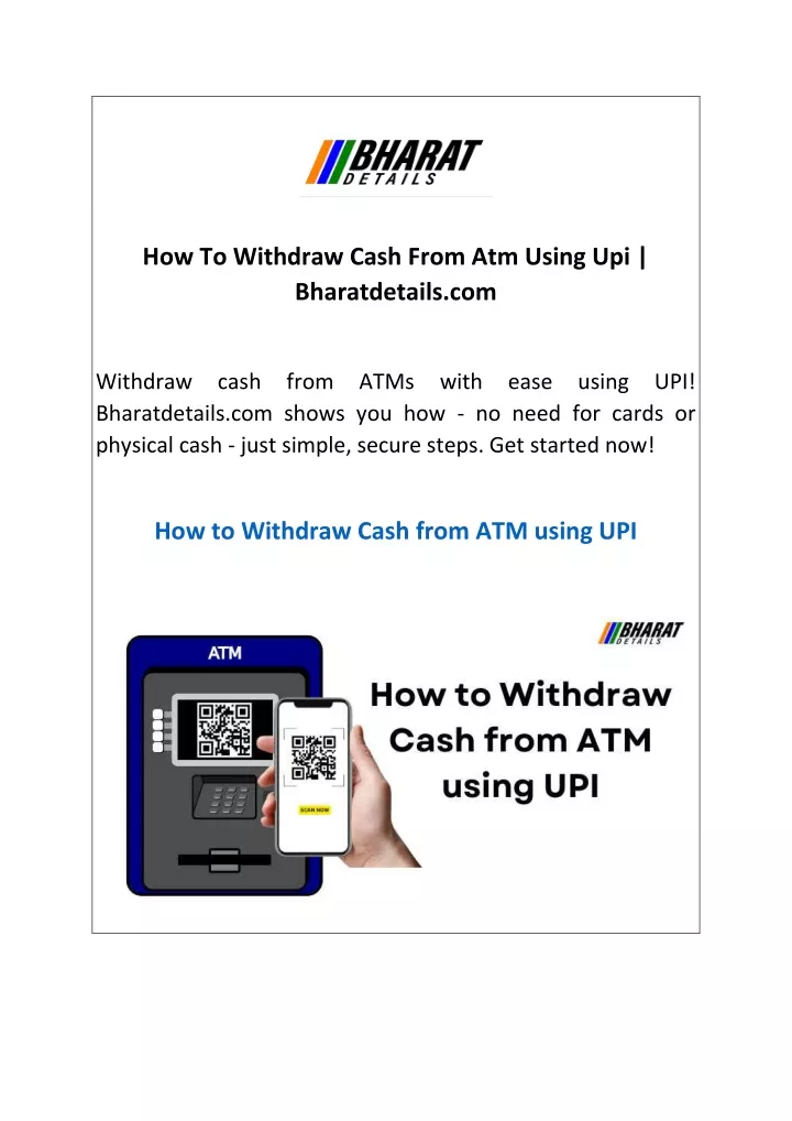 how to withdraw cash from atm using