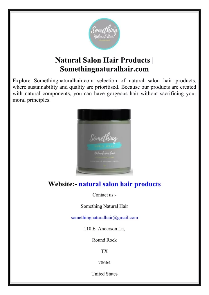 natural salon hair products somethingnaturalhair