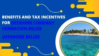 Benefits and Tax Incentives for offshore company formation Belize