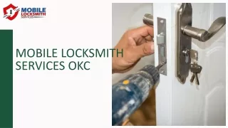 Mobile Locksmith Services-Oklahoma City Locksmith