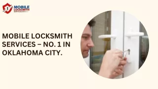 Mobile Locksmith Services-Tulsa OK Locksmith