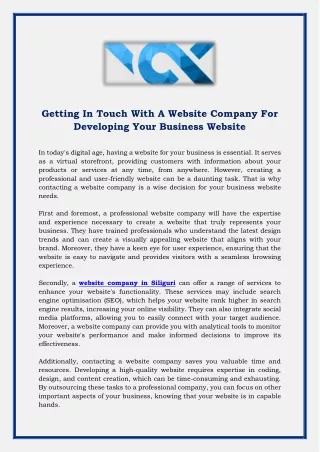 Getting In Touch With A Website Company For Developing Your Business Website