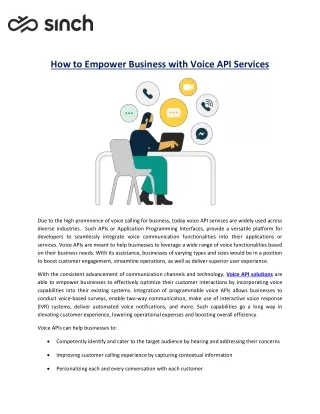 how to empower business with voice api services
