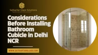 Considerations Before Installing Bathroom Cubicle in Delhi NCR