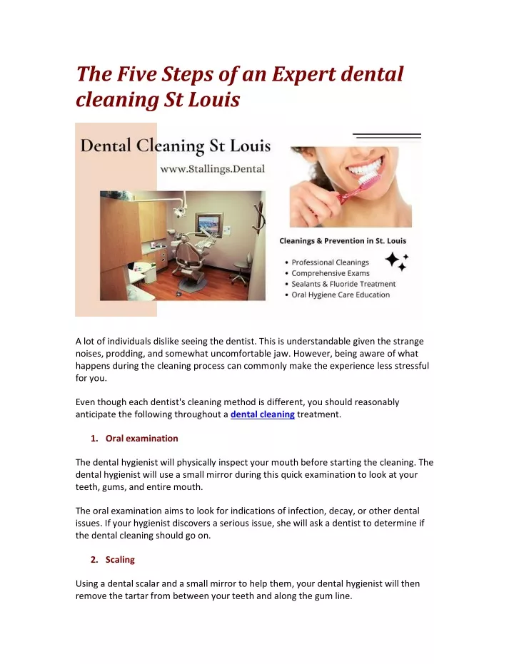the five steps of an expert dental cleaning