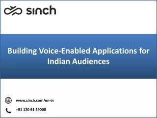 building voice enabled applications for indian