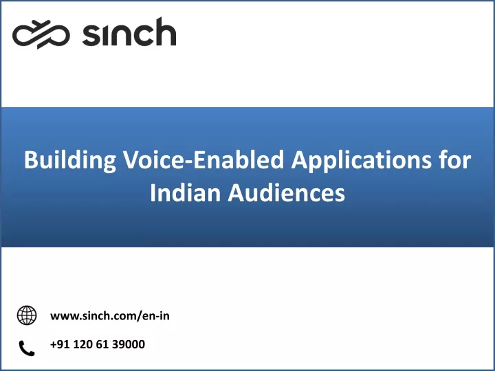 building voice enabled applications for indian