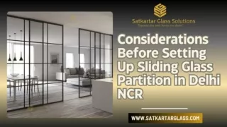 Considerations Before Setting Up Sliding Glass Partition in Delhi NCR