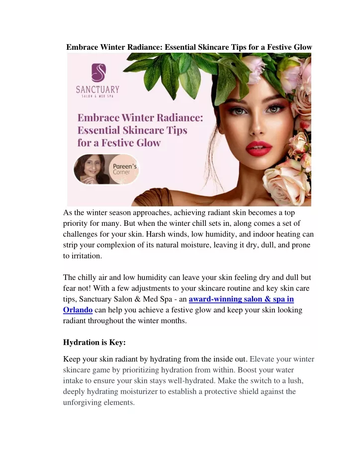 embrace winter radiance essential skincare tips