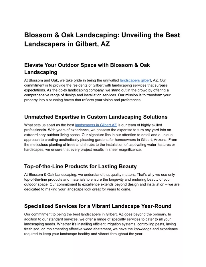 blossom oak landscaping unveiling the best