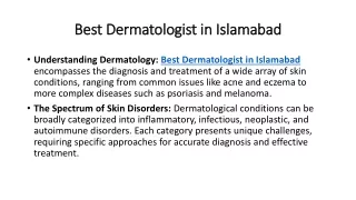 Best Dermatologist in Islamabad