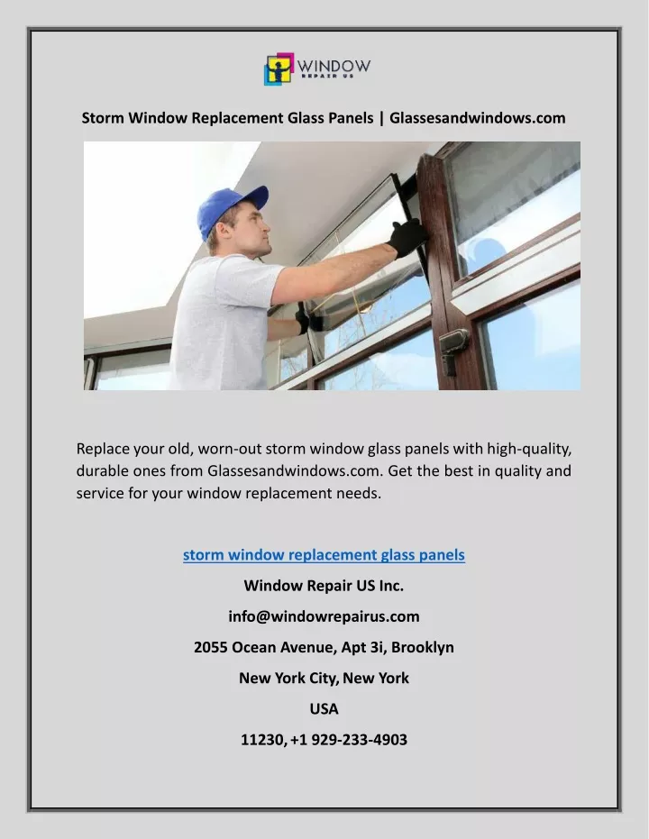 storm window replacement glass panels