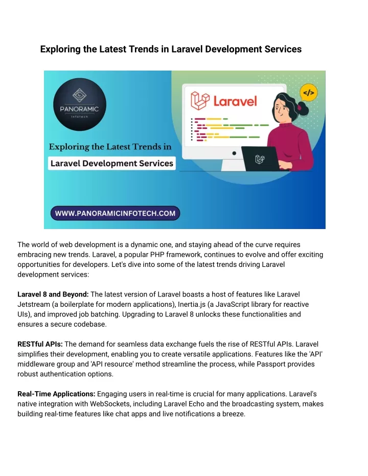 exploring the latest trends in laravel