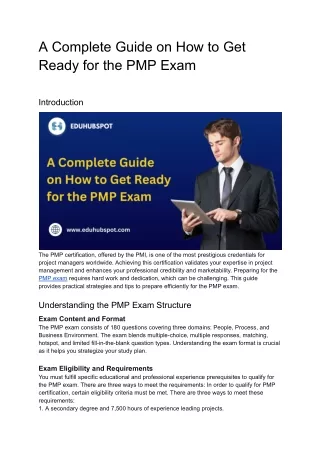 A Complete Guide on How to Get Ready for the PMP Exam