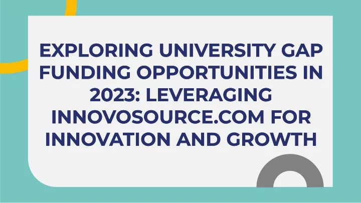 exploring university gap funding opportunities