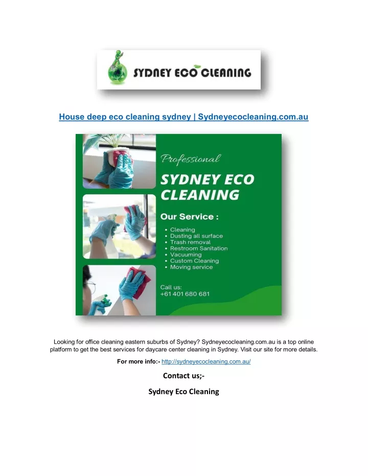 house deep eco cleaning sydney sydneyecocleaning