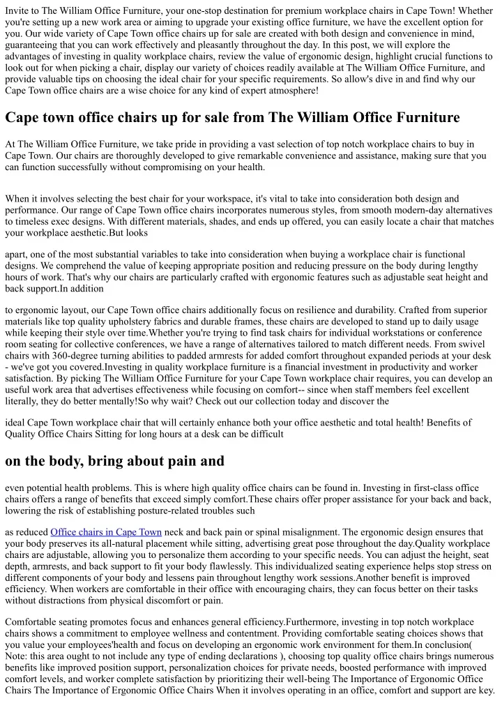 invite to the william office furniture your