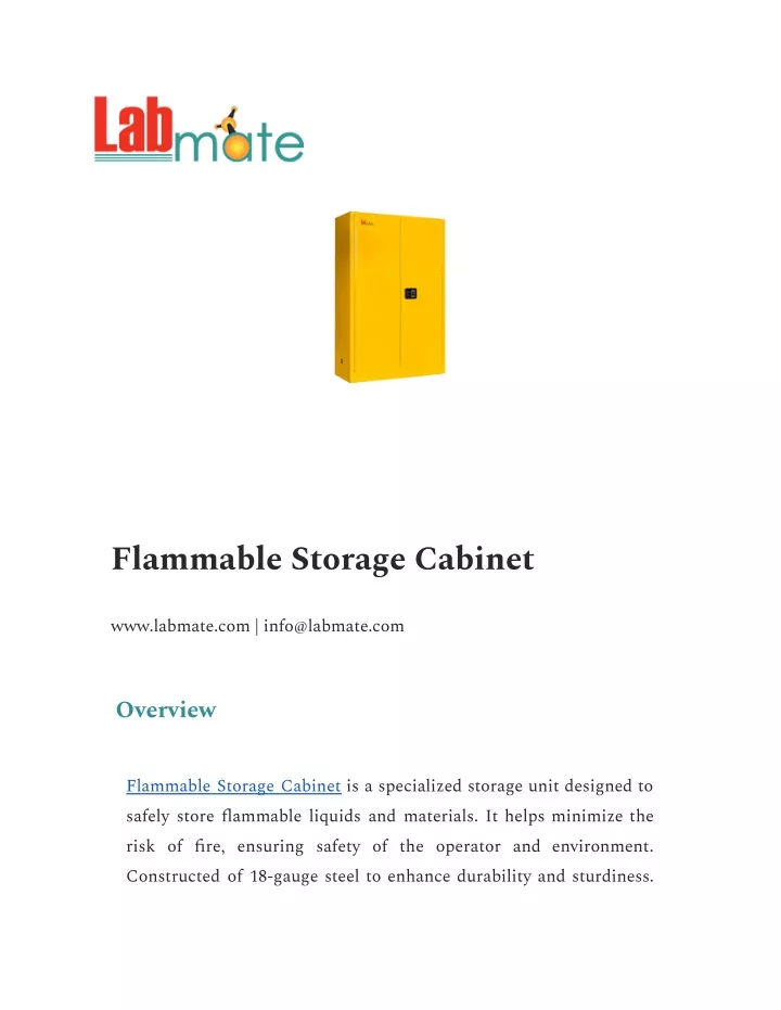 flammable storage cabinet