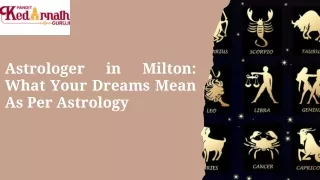 Astrologer in Milton: What Your Dreams Mean As Per Astrology