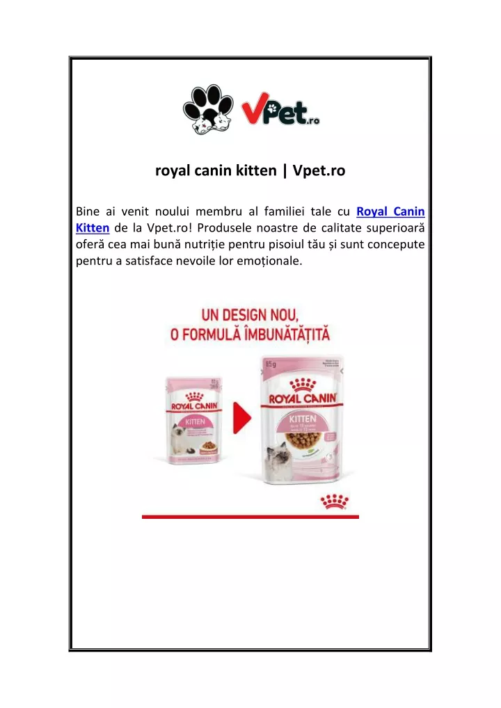 royal canin kitten vpet ro