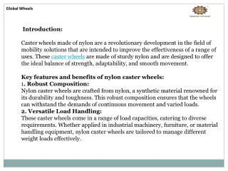 Nylon Caster Wheels Manufacturers in USA