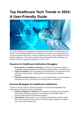 Top Healthcare Tech Trends in 2024_ A User-Friendly Guide
