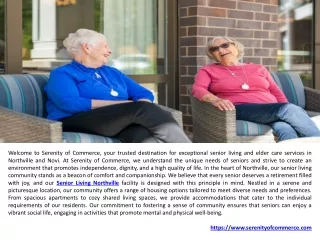 Elder Care Services Assisted Living Wixom Novi