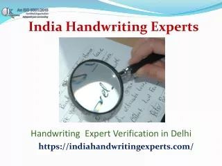 Handwriting Expert Verification in Delhi – India Handwriting Expert