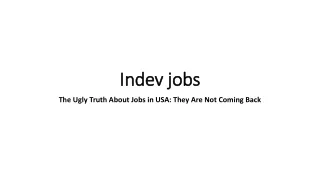 The Ugly Truth About Jobs in USA