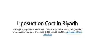 Liposuction Cost in Riyadh