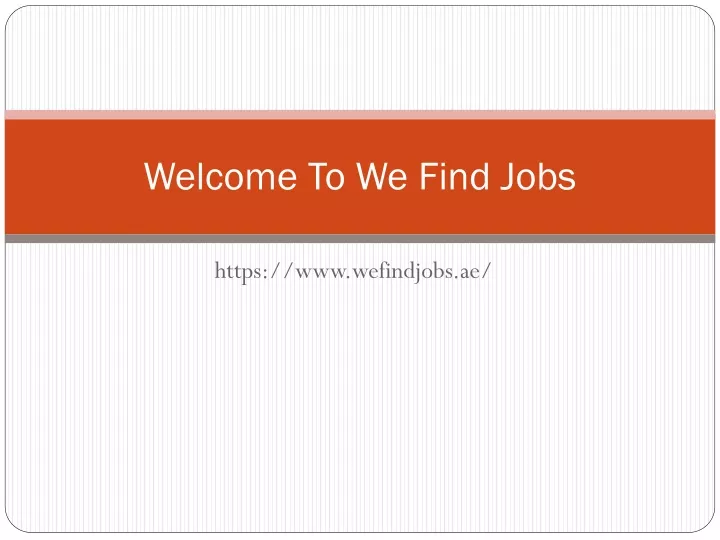 welcome to we find jobs