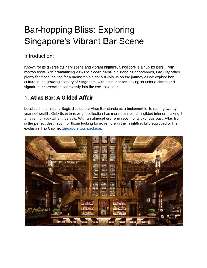 bar hopping bliss exploring singapore s vibrant