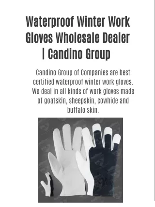 Waterproof Winter Work GlovesWaterproof Winter Work Gloves