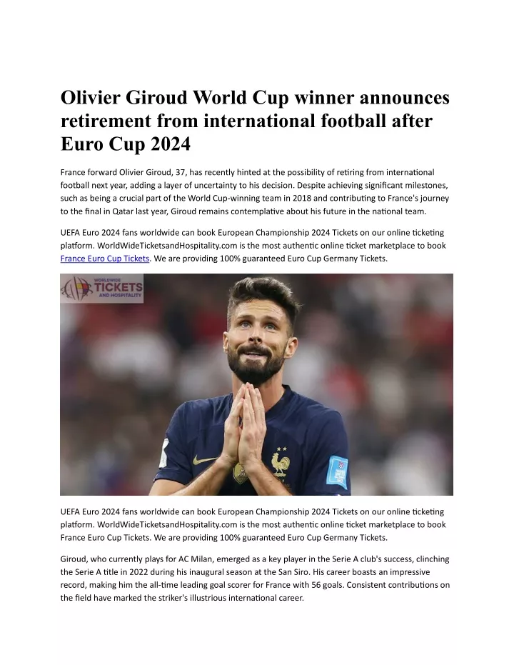 olivier giroud world cup winner announces