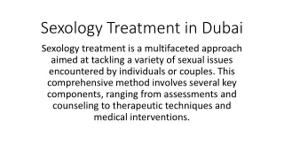 Sexology Treatment in Dubai