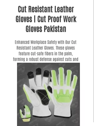 Cut Resistant Leather Gloves