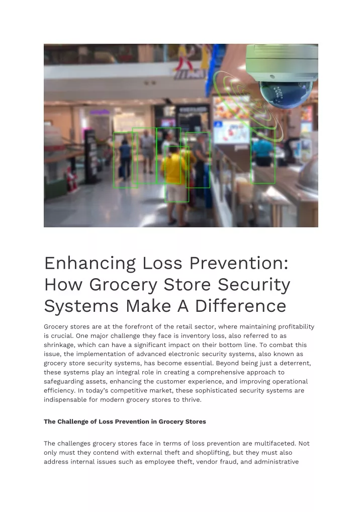 enhancing loss prevention how grocery store