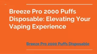 Breeze Pro 2000 Puffs Disposable ppt7