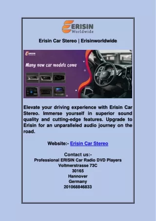 Erisin Car Stereo | Erisinworldwide