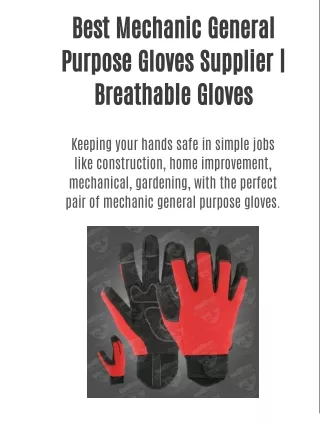 General Purpose Gloves