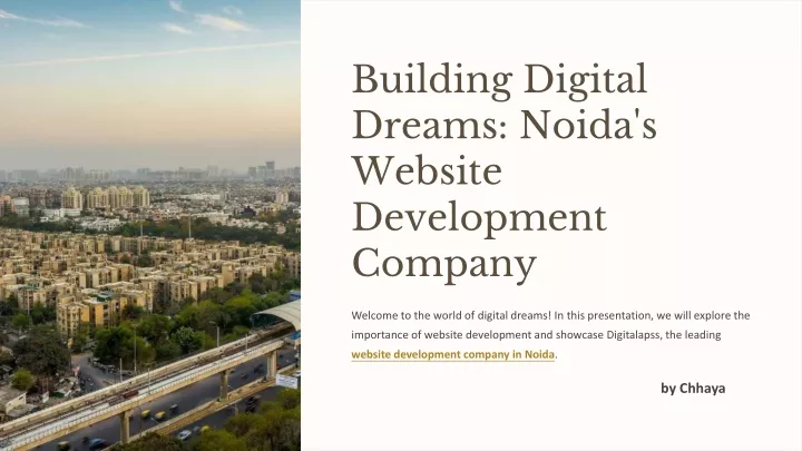 building digital dreams noida s website