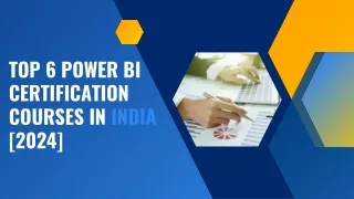 Top 6 Power BI Certification Courses in India [2024]