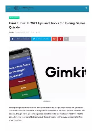 Gimkit Join: In 2023 Tips and Tricks for Joining Games Quickly