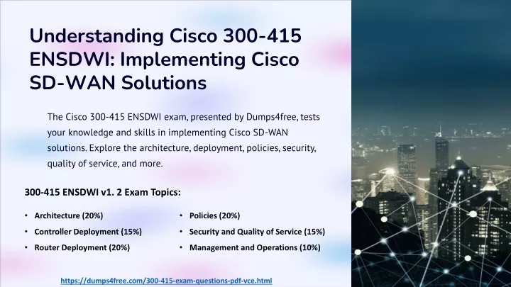 understanding cisco 300 415 ensdwi implementing