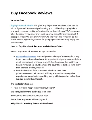 Buy Facebook Reviews-Buysmmit USA