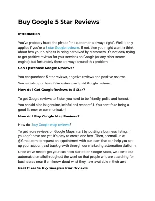 Buy Google 5 Star Reviews-Buysmmit USA