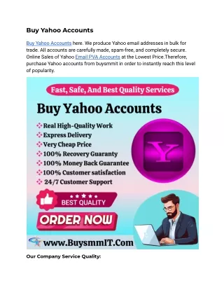 Buy Yahoo Accounts-Buysmmit USA